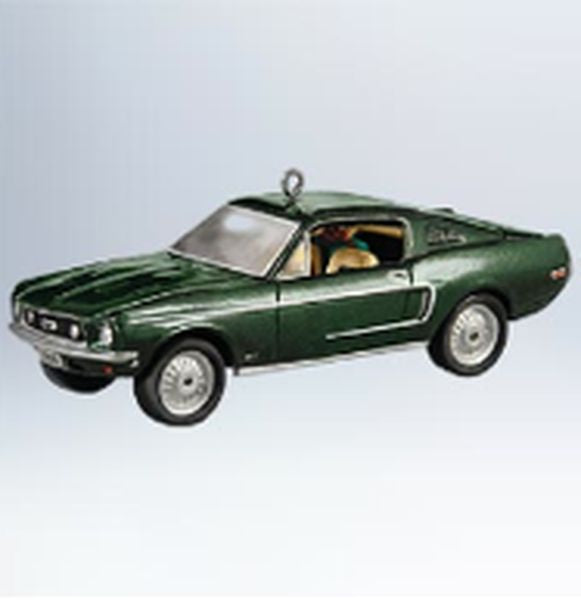Aunt Krismas '1968 Ford Mustang GT' ornament by Don Palmiter. Year: 2011 - Classic American Cars series #21. 'Mint In Box' condition.
