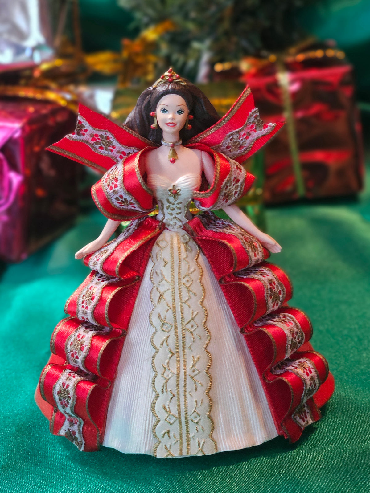 Red Dress with Bows