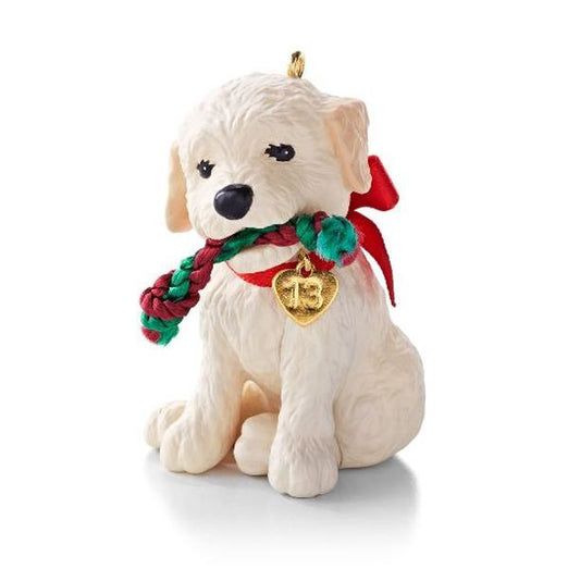 Aunt Krismas 'Labradoodle' ornament by Anita Marra Rogers. Year: 2013 - Puppy Love series #23. 'Mint In Box' condition.