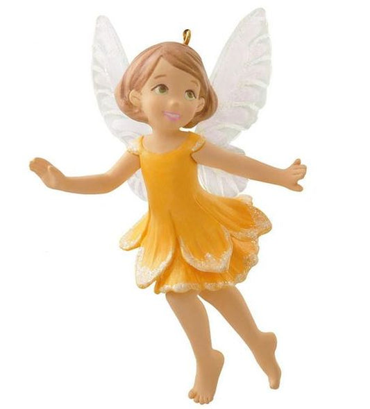 Aunt Krismas 'Daffodil Fairy' ornament by Kristina Gaughran. Year: 2014 - Fairy Messengers series #10. 'Mint In Box' condition.