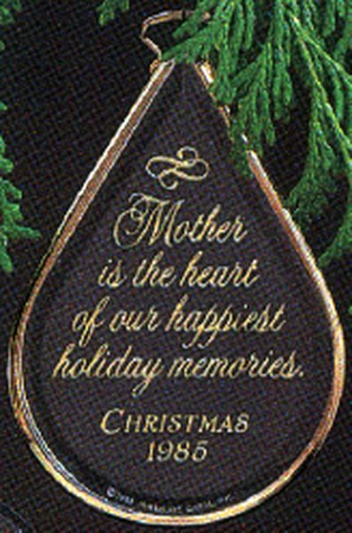 Aunt Krismas 'Mother' ornament by Sharon Pike. Year: 1985 - N/A series #0. 'No Box' condition.