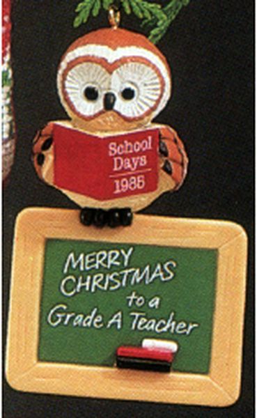 Aunt Krismas 'Teacher' ornament by Hallmark. Year: 1985 - N/A series #0. 'No Box' condition.