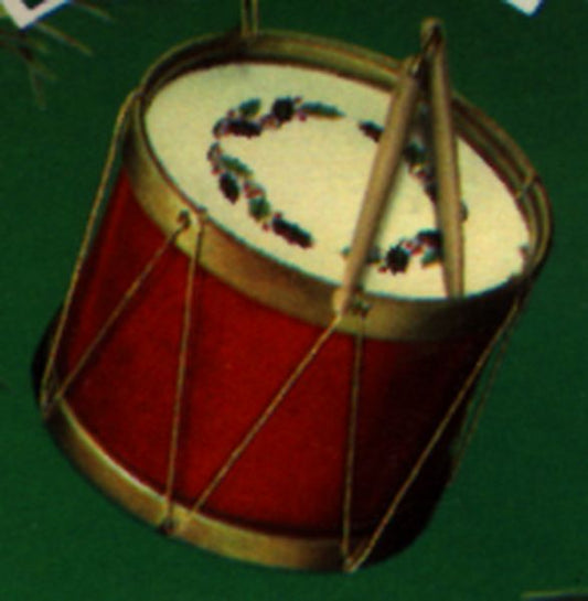 Aunt Krismas 'Favorite Tin Drum' ornament by Linda Sickman. Year: 1986 - N/A series #0. 'No Box' condition.