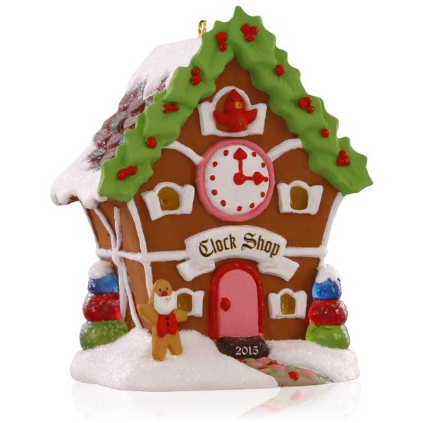 Aunt Krismas 'Clock Shop' ornament by Nina Aube. Year: 2015 - Noelville series #10. 'Mint In Box' condition.