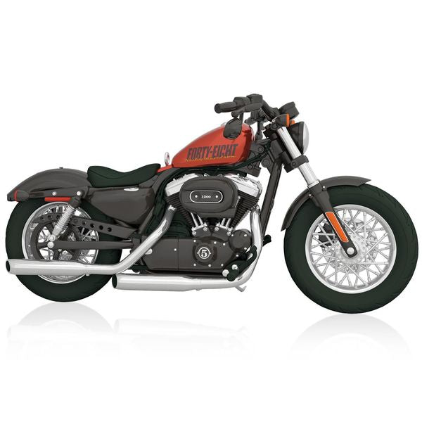 Aunt Krismas '2014 Sportster Forty-Eight' ornament by Robert Hurlburt. Year: 2015 - Harley-Davidson Motorcycle Milestones series #17. 'Mint In Box' condition.