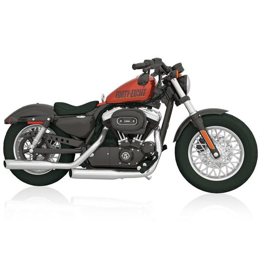 Aunt Krismas '2014 Sportster Forty-Eight' ornament by Robert Hurlburt. Year: 2015 - Harley-Davidson Motorcycle Milestones series #17. 'Mint In Box' condition.