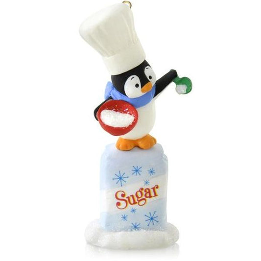 Aunt Krismas 'Sweet Treat Penguin' ornament by Kristina Gaughran. Year: 2014 - Merry Makers series #0. 'Mint In Box' condition.