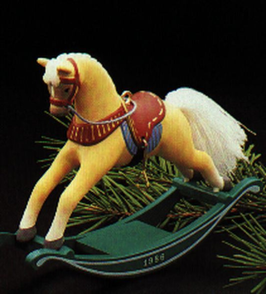 Aunt Krismas 'Palomino' ornament by Linda Sickman. Year: 1986 - Rocking Horse series #6. 'Mint In Box' condition.