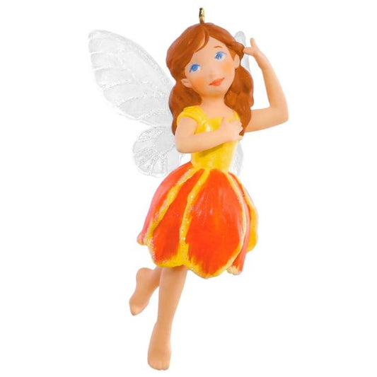 Aunt Krismas 'Tulip Fairy' ornament by Kristina Gaughran. Year: 2016 - Fairy Messengers series #12. 'Mint In Box' condition.