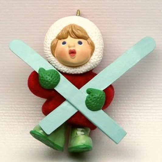 Aunt Krismas 'Ski Tripper' ornament by Bob Siedler. Year: 1986 - N/A series #0. 'Mint In Box' condition.