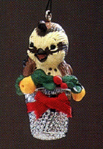 Aunt Krismas 'Thimble Partridge' ornament by Peter Dutkin. Year: 1986 - Thimble series #9. 'Mint In Box' condition.