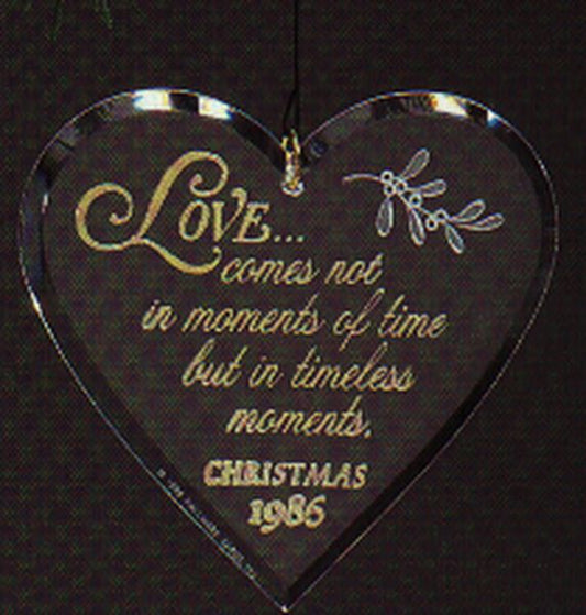 Aunt Krismas 'Timeless Love' ornament by LaDene Votruba. Year: 1986 - N/A series #0. 'No Box' condition.
