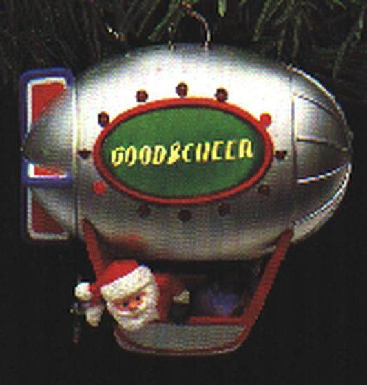 Aunt Krismas 'Good Cheer Blimp' ornament by Linda Sickman. Year: 1987 - N/A series #0. 'No Box' condition.