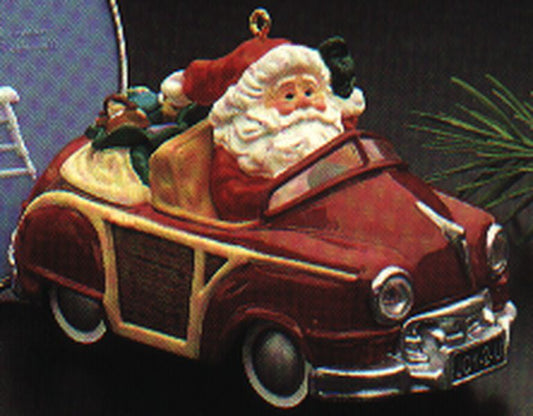 Aunt Krismas 'Santa’s Woody' ornament by Ken Crow. Year: 1987 - Here Comes Santa series #9. 'Mint In Box' condition.