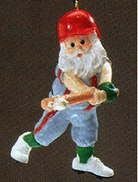 Aunt Krismas 'Santa at Bat' ornament by Bob Siedler. Year: 1987 - N/A series #0. 'Mint In Box' condition.