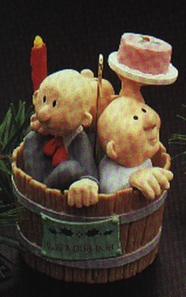Aunt Krismas 'Three Men in a Tub' ornament by Donna Lee. Year: 1987 - N/A series #0. 'Mint In Box' condition.