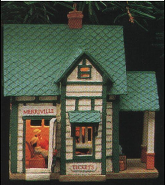 Aunt Krismas 'Train Station' ornament by Donna Lee. Year: 1987 - N/A series #0. 'No Box' condition.
