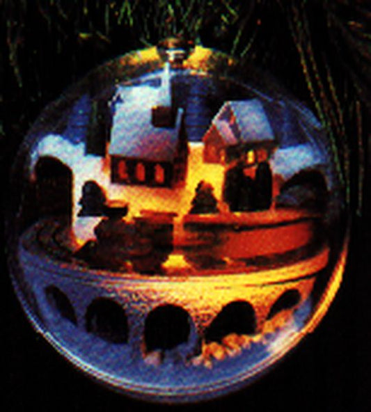 Aunt Krismas 'Village Express' ornament by Linda Sickman. Year: 1987 - L & M Trains  series #0. 'No Box' condition.