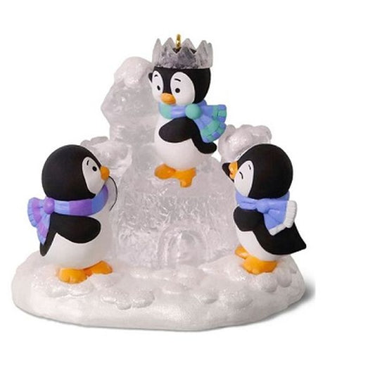 Aunt Krismas 'Ice Castle Antics' ornament by Kristina Gaughran. Year: 2018 - Kris' Penguins  series #0. 'Mint In Box' condition.