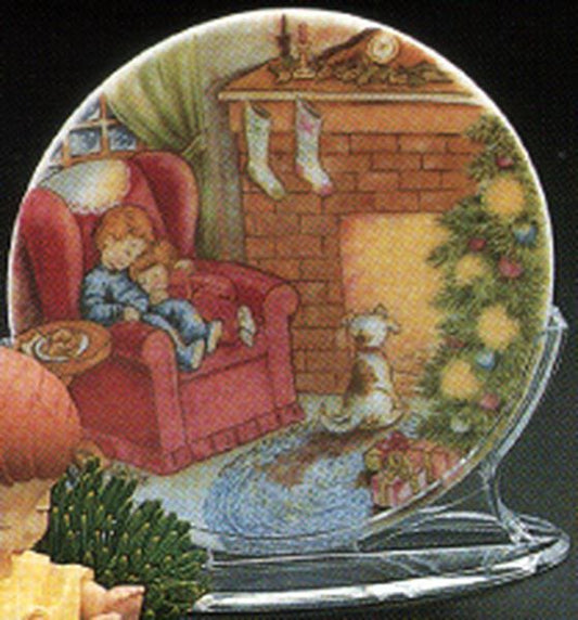 Aunt Krismas 'Waiting for Santa' ornament by LaDene Votruba. Year: 1988 - Collector's Plate series #2. 'Mint In Box' condition.