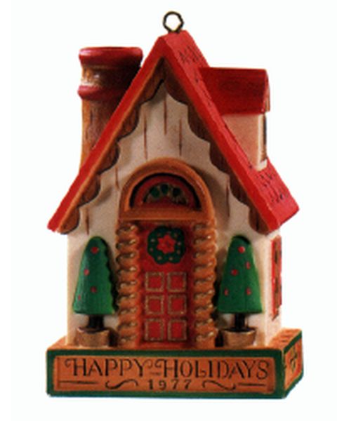 Aunt Krismas 'House (Yesteryears)' ornament by Hallmark. Year: 1977 - N/A series #0. 'No Box' condition.