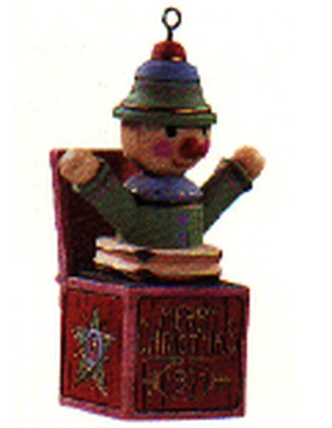 Aunt Krismas 'Jack-in-the-Box (Yesteryears)' ornament by Hallmark. Year: 1977 - N/A series #0. 'No Box' condition.