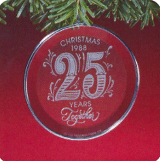 Aunt Krismas 'Twenty-Five Years Together' ornament by Joyce Pattee. Year: 1988 - N/A series #0. 'No Box' condition.