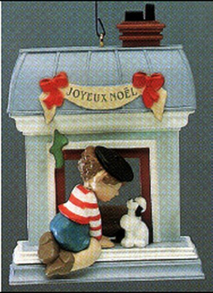 Aunt Krismas 'Joyeaux Noel' ornament by Donna Lee. Year: 1988 - Windows of the World series #4. 'Mint In Box' condition.