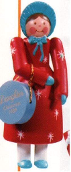 Aunt Krismas 'Daughter' ornament by Linda Sickman. Year: 1989 - N/A series #0. 'No Box' condition.
