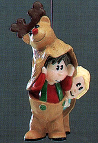 Aunt Krismas 'Deer Disguise' ornament by Bob Siedler. Year: 1989 - N/A series #0. 'No Box' condition.