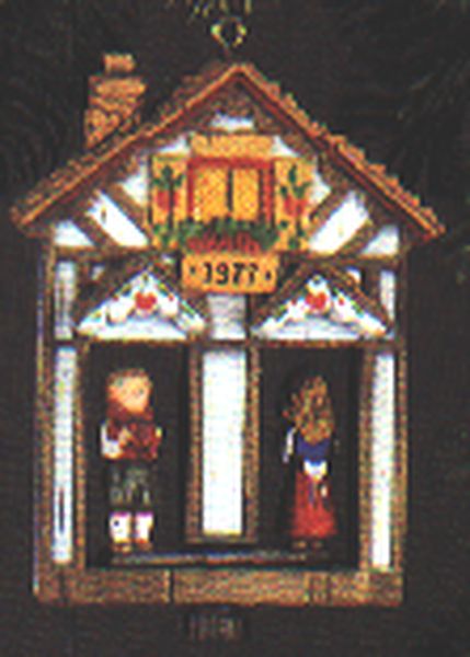 Aunt Krismas 'Weather House (Twirl-About)' ornament by Hallmark. Year: 1977 - N/A series #0. 'No Box' condition.