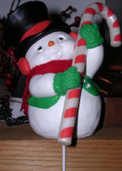 Aunt Krismas 'Snowman - Stocking Hanger' ornament by Hallmark. Year: 1989 - N/A series #0. 'Mint In Box' condition.