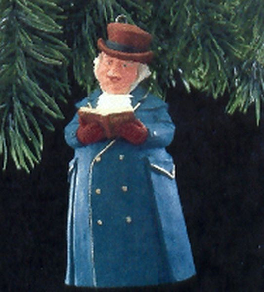 Aunt Krismas 'Mr. Ashbourne' ornament by Robert Chad. Year: 1990 - Dickens Caroler Bell series #1. 'Mint In Box' condition.