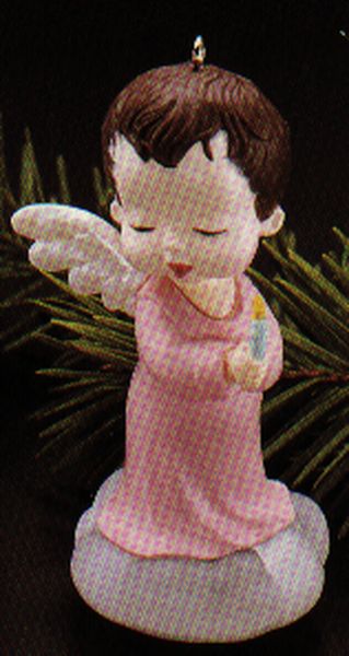 Aunt Krismas 'Rosebud' ornament by Mary Hamilton, Robert Chad. Year: 1990 - Mary's Angels series #3. 'Mint In Box' condition.
