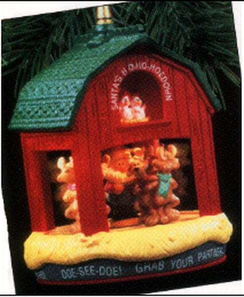 Aunt Krismas 'Santa's Ho-Ho-Hoedown' ornament by Ken Crow. Year: 1990 - N/A series #0. 'No Box' condition.