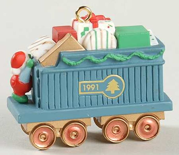 Aunt Krismas 'Claus & Co. RR. - Gift Car' ornament by Don Palmiter. Year: 1991 - Claus & Co R.R.  series #0. 'Mint In Box' condition.