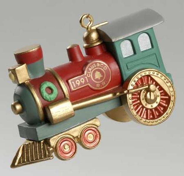 Aunt Krismas 'Claus & Co. RR. - Locomotive' ornament by Don Palmiter. Year: 1991 - N/A series #0. 'Mint In Box' condition.