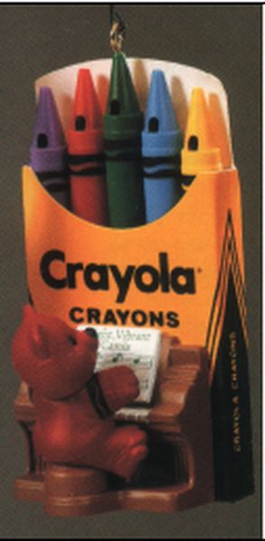 Aunt Krismas 'Bright Vibrant Carols' ornament by Ken Crow. Year: 1991 - Crayola Crayon series #3. 'Mint In Box' condition.