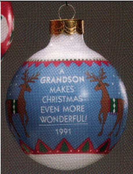 Aunt Krismas 'Grandson' ornament by Michele Pyda-Sevcik. Year: 1991 - Grandson  series #0. 'Mint In Box' condition.