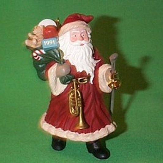 Aunt Krismas 'Bag of Toys' ornament by Julia Lee. Year: 1991 - Merry Olde Santa series #2. 'Mint In Box' condition.
