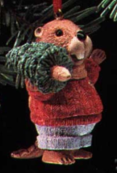 Aunt Krismas 'Yule Logger' ornament by Ed Seale. Year: 1991 - Tender Touches  series #0. 'No Box' condition.