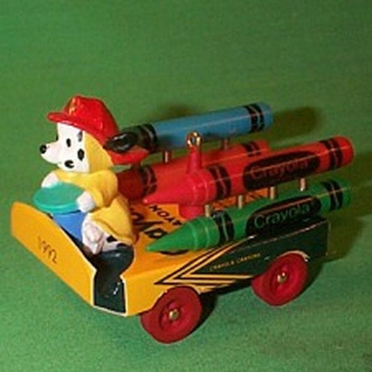 Aunt Krismas 'Bright Blazing Colors' ornament by Ken Crow. Year: 1992 - Crayola Crayon series #4. 'Mint In Box' condition.