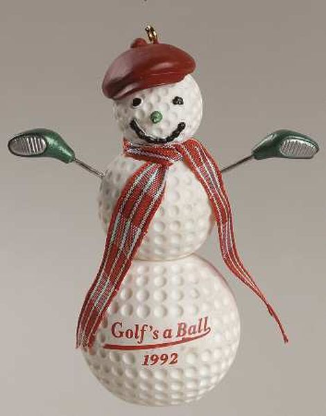 Aunt Krismas 'Golf's A Ball' ornament by Lee Shuler. Year: 1992 - Golf  series #0. 'No Box' condition.