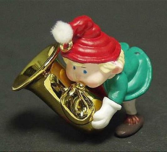 Aunt Krismas 'Baritone Tuba' ornament by Julia Lee. Year: 1992 - Hark, It's Herald series #4. 'Mint In Box' condition.