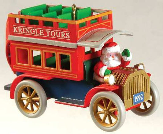 Aunt Krismas 'Kringle Tours' ornament by Linda Sickman. Year: 1992 - Here Comes Santa series #14. 'Mint In Box' condition.