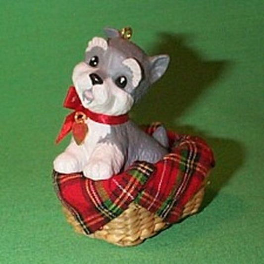 Aunt Krismas 'Terrier' ornament by Anita Marra Rogers. Year: 1992 - Puppy Love series #2. 'Mint In Box' condition.