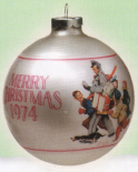 Aunt Krismas 'Norman Rockwell (Tree)' ornament by Hallmark. Year: 1974 - N/A series #0. 'No Box' condition.