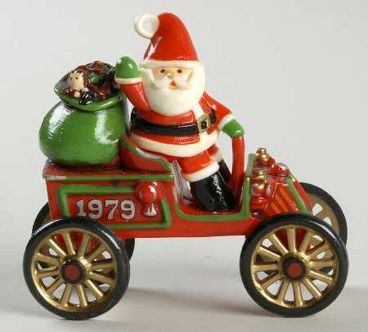 Aunt Krismas 'Santa’s Motorcar' ornament by Jim Mahon. Year: 1979 - Here Comes Santa series #1. 'No Box' condition.