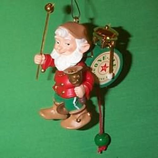 Aunt Krismas 'One-Elf Marching Band' ornament by Robert Chad. Year: 1993 - N/A series #0. 'No Box' condition.