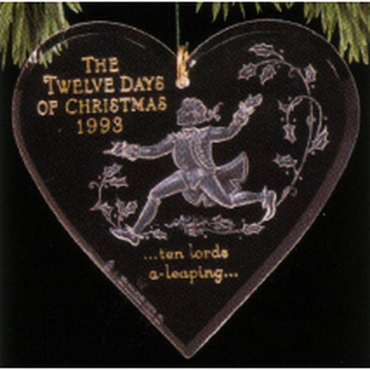Aunt Krismas 'Ten Lords A Leaping' ornament by Robert Chad. Year: 1993 - Twelve Days of Christmas series #10. 'Mint In Box' condition.